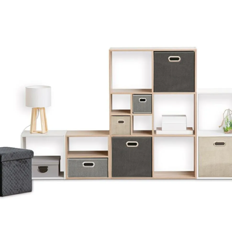 Pudełko do regału 31x15cm gładkie szare