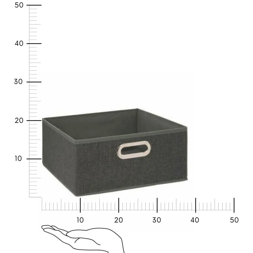 Pudełko do regału 31x15cm gładkie szare