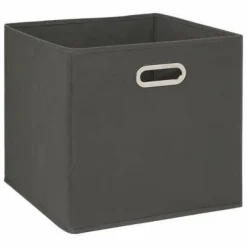 Pudełko do regału 31x31cm gładkie szare ciemne