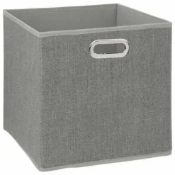 Pudełko do regału 31x31cm gładkie szare jasne