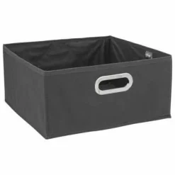 Pudełko do regału 31x15cm gładkie ciemne  szare