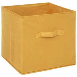 Pudełko do regału 31x31cm Velvet żółte