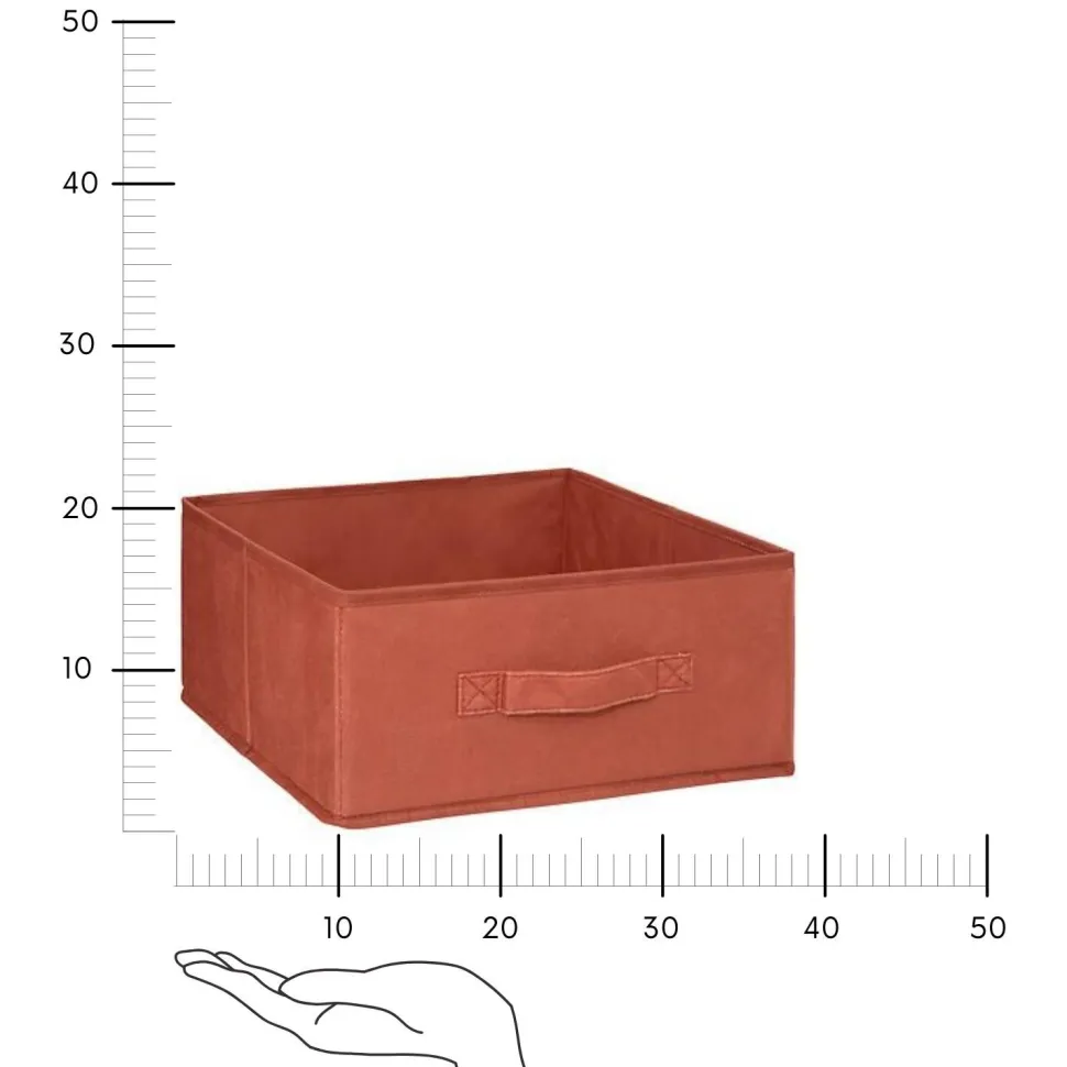 Pudełko do regału 31x15cm Velvet czerwone