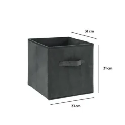 Pudełko do regału 31x31cm Velvet szare