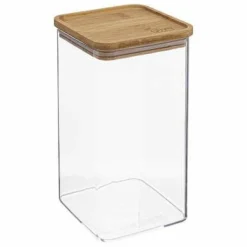 Pudełko Eske 1,5L kwadrat z bambusową pokrywką