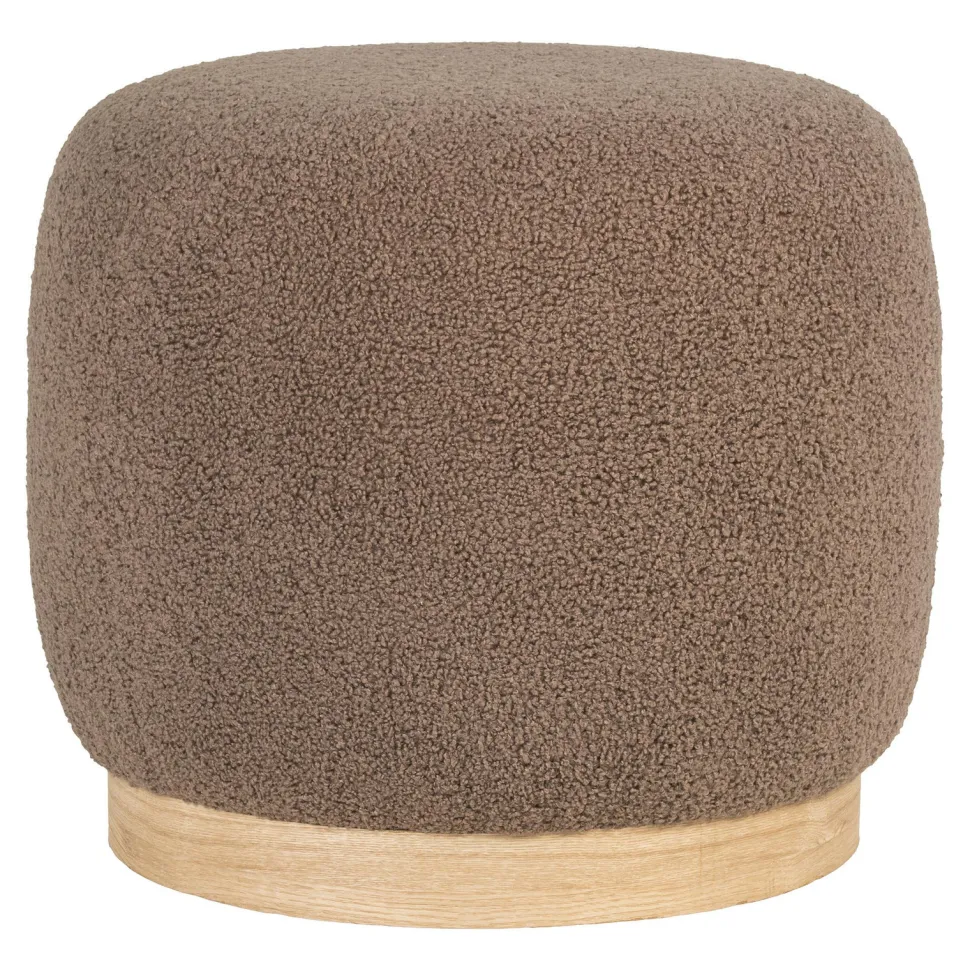 Pufa Belfort teddy brązowa