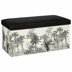 Pufa Benicio rozkładana podwójna          czarno-biała