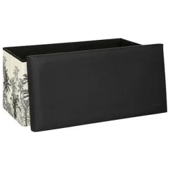 Pufa Benicio rozkładana podwójna czarno-biała