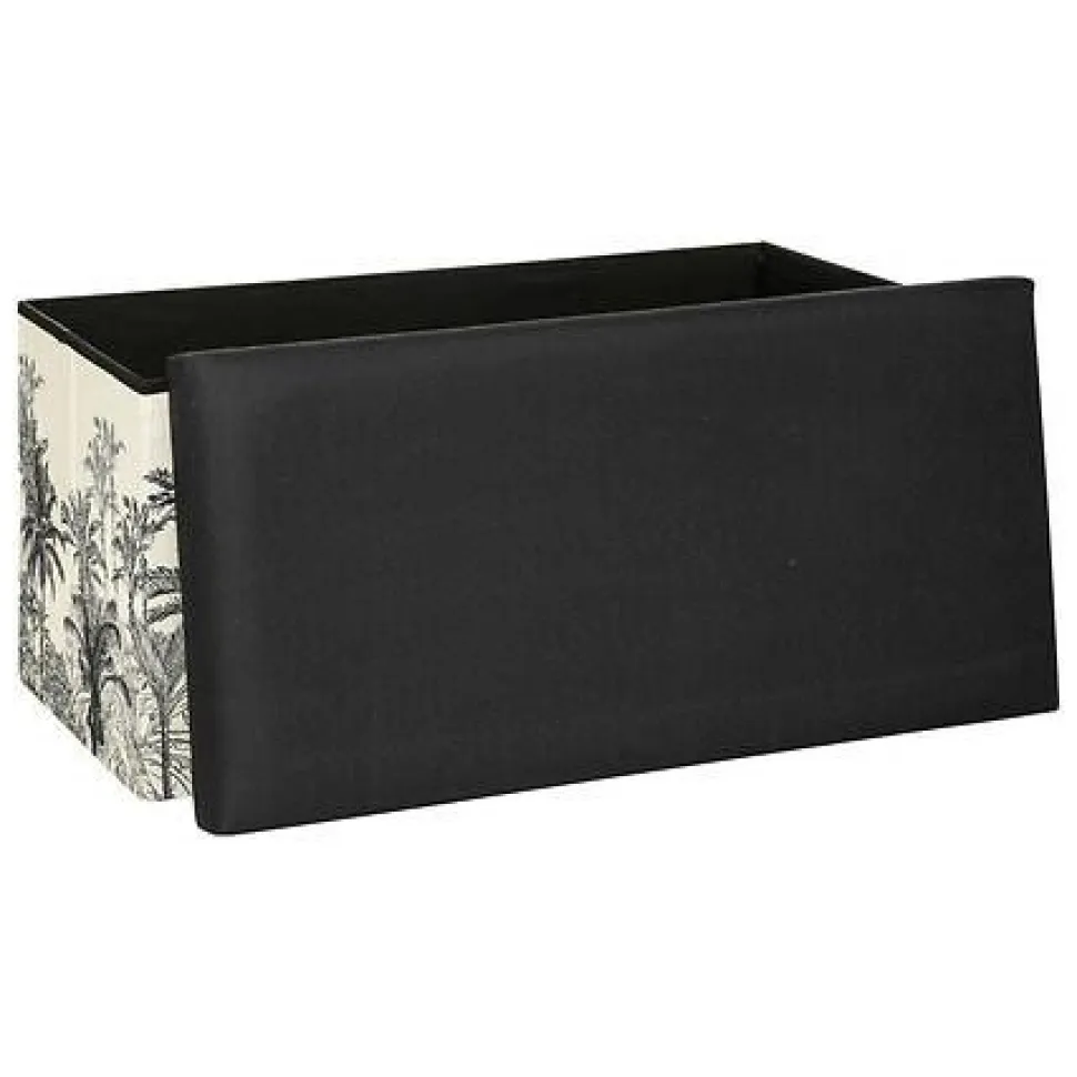 Pufa Benicio rozkładana podwójna czarno-biała