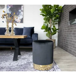 Pufa Gamby czarna/złota