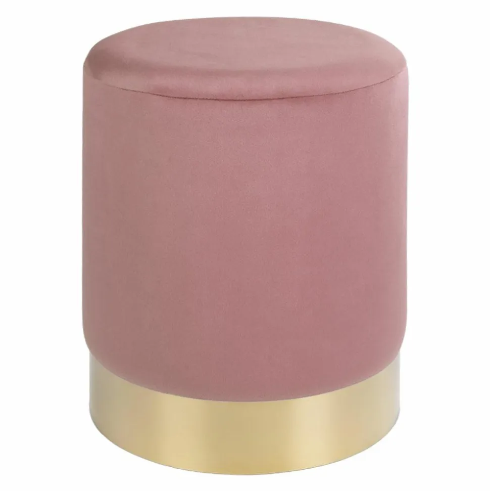 Pufa Gamby różowa/złota