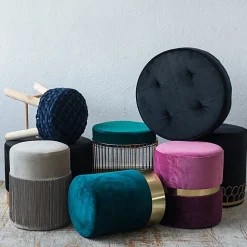 Pufa Intesi Cherrys Velvet bordowa