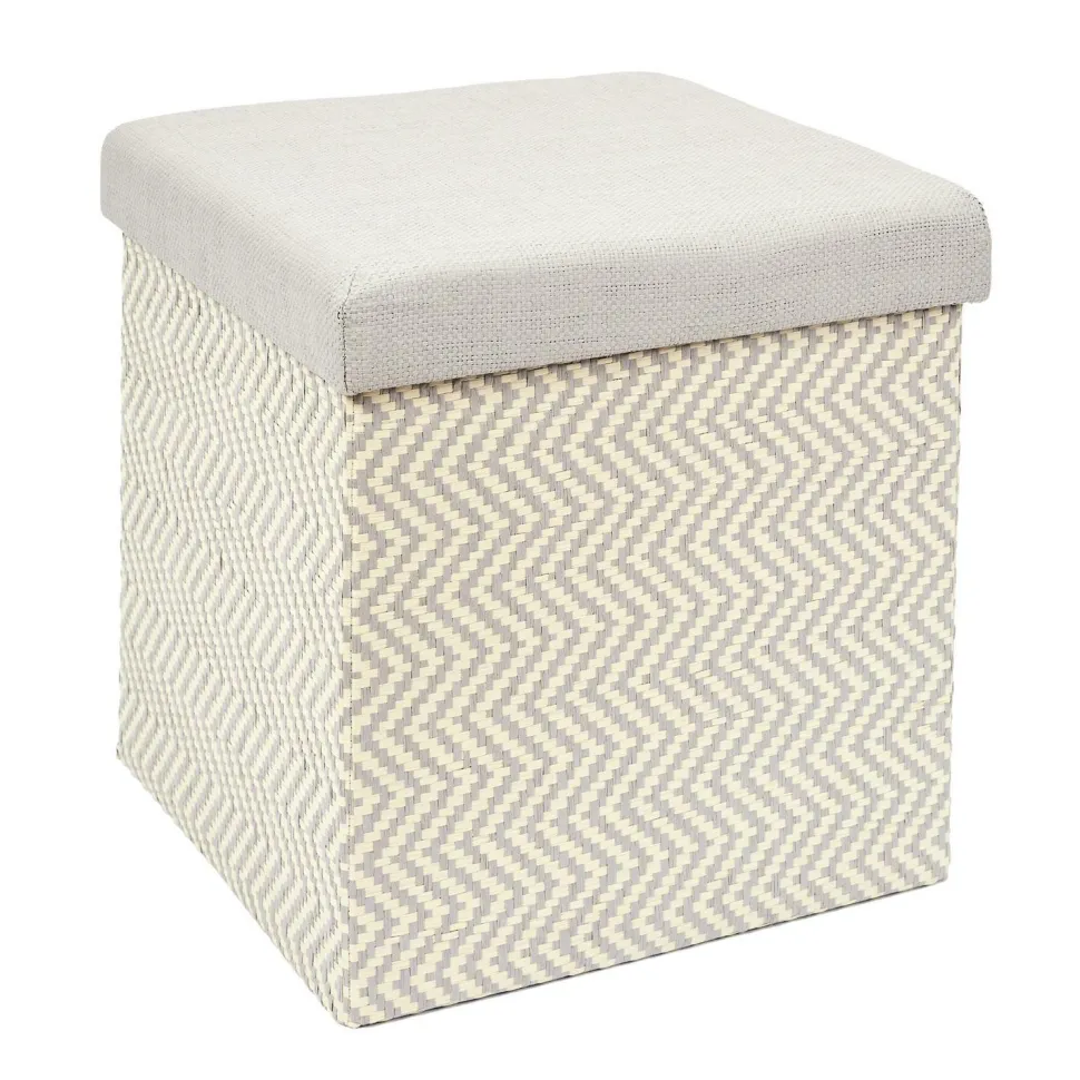 Pufa Intesi Vels Boho szaro beżowa