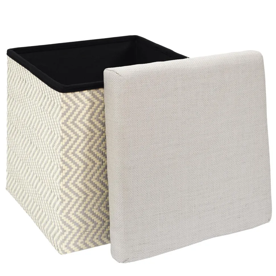 Pufa Intesi Vels Boho szaro beżowa