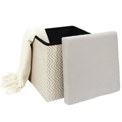 Pufa Intesi Vels Boho szaro beżowa