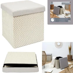 Pufa Intesi Vels Boho szaro beżowa