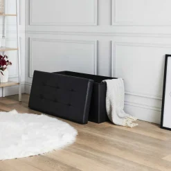 Pufa Intesi Velse eko skóra czarna składana