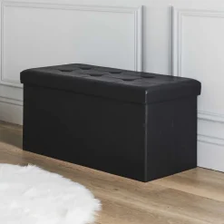 Pufa Intesi Velse eko skóra czarna składana