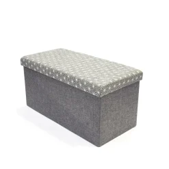 Pufa Intesi Velse light grey print white składana