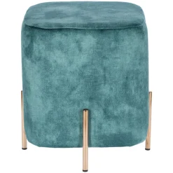 Pufa Izbit Velvet niebieska glamour