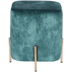 Pufa Izbit Velvet niebieska glamour