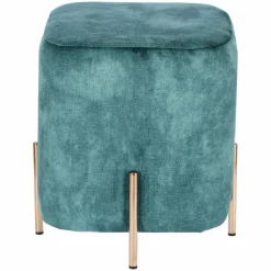 Pufa Izbit Velvet niebieska glamour