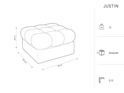 Pufa Justin Light Beige Structured  Fabric