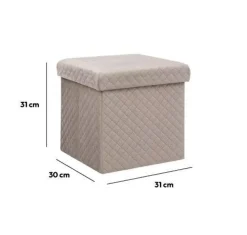 Pufa Kali 31x31cm Velvet beżowa