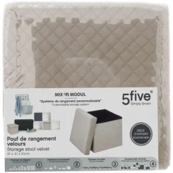 Pufa Kali 31x31cm Velvet beżowa