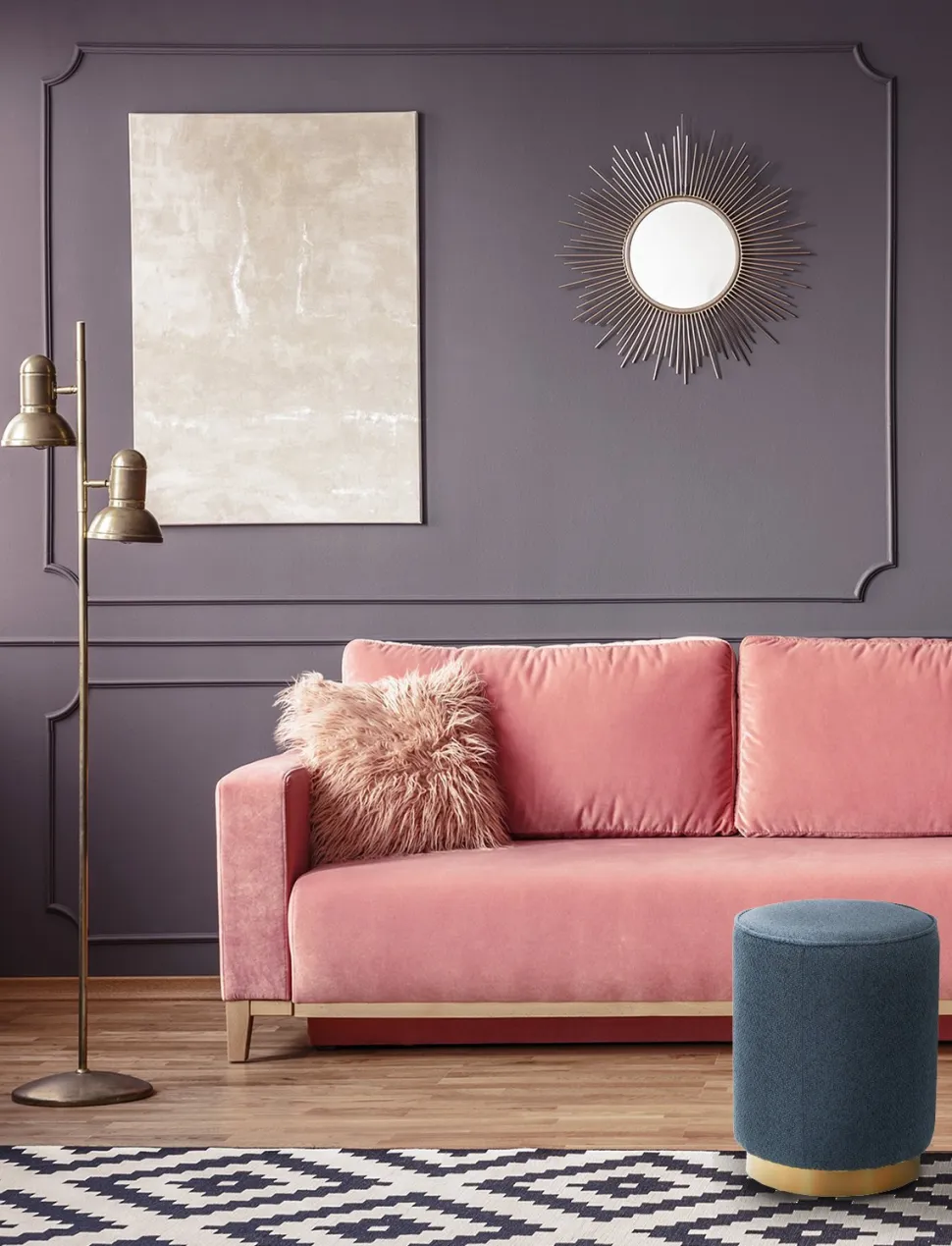 Pufa Kung L granatowa okrągła