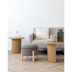 Pufa Medas brązowa/ naturalna