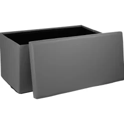 Pufa podwójna składana szara