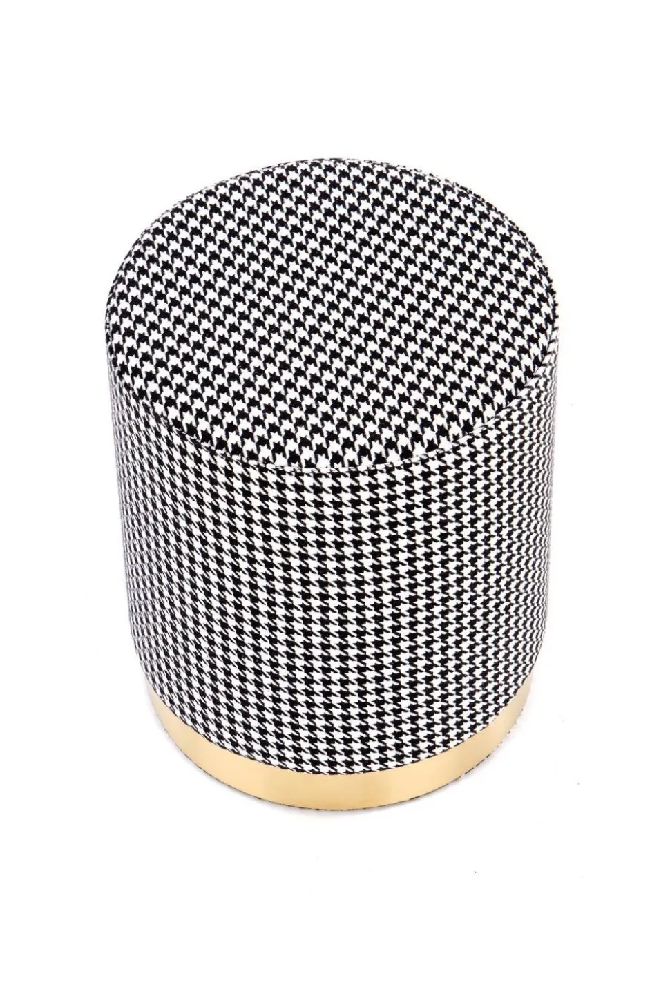 Pufa Ranu czarno-biała