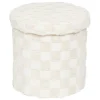 Pufa składana Pasti 38x38 cm biała