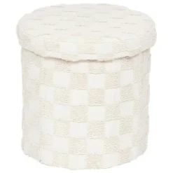 Pufa składana Pasti 38x38 cm biała