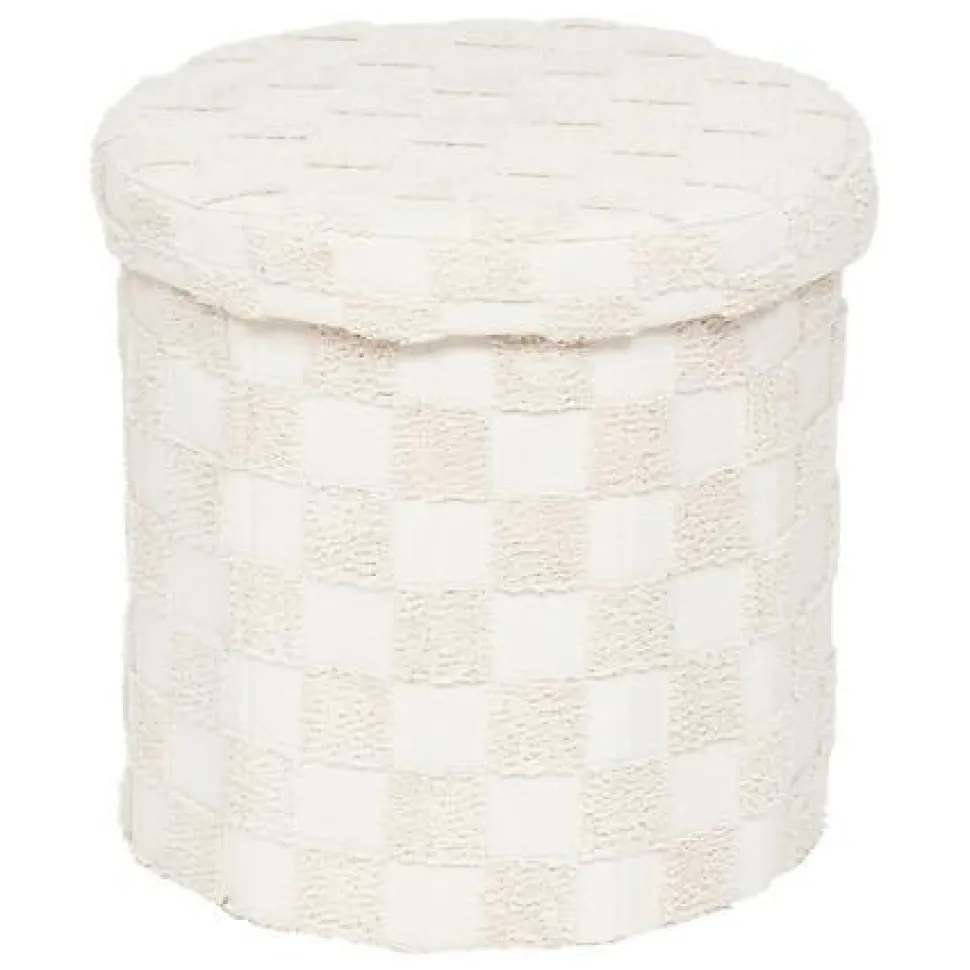 Pufa składana Pasti 38x38 cm biała