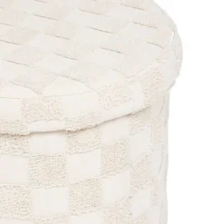 Pufa składana Pasti 38x38 cm biała