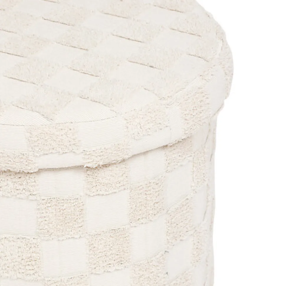 Pufa składana Pasti 38x38 cm biała