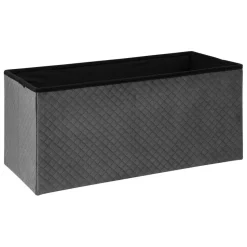 Pufa ze schowkiem duża Velvet szara