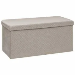 Pufa ze schowkiem duża Velvet beżowa