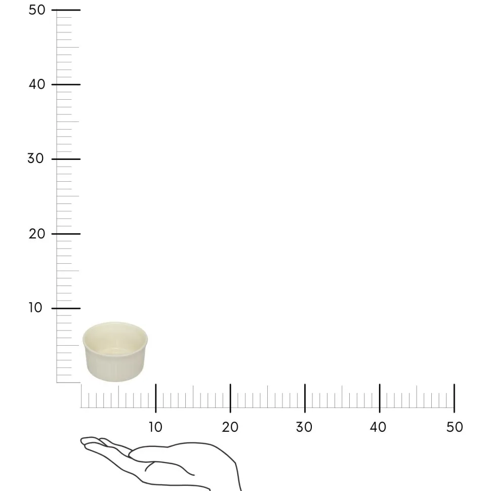Ramekin ceramiczny 9 cm beżowy