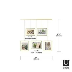 Ramka Exhibit złota matowa