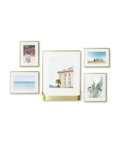 Ramki na zdjęcia + pojemnik Matinee złote