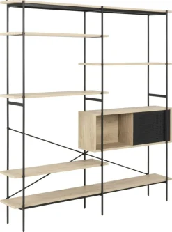 Regał Angus I naturalny/czarny