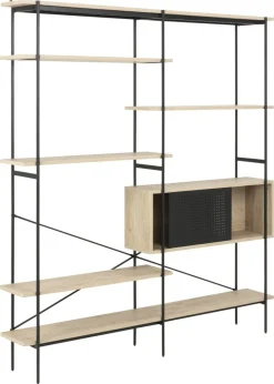 Regał Angus I naturalny/czarny