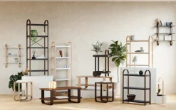 Regał Bellwood orzech/czarny