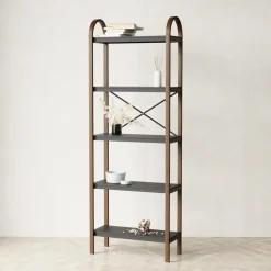 Regał Bellwood orzech/czarny