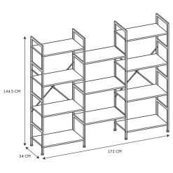 Regał Bistrot czarny/naturalny
