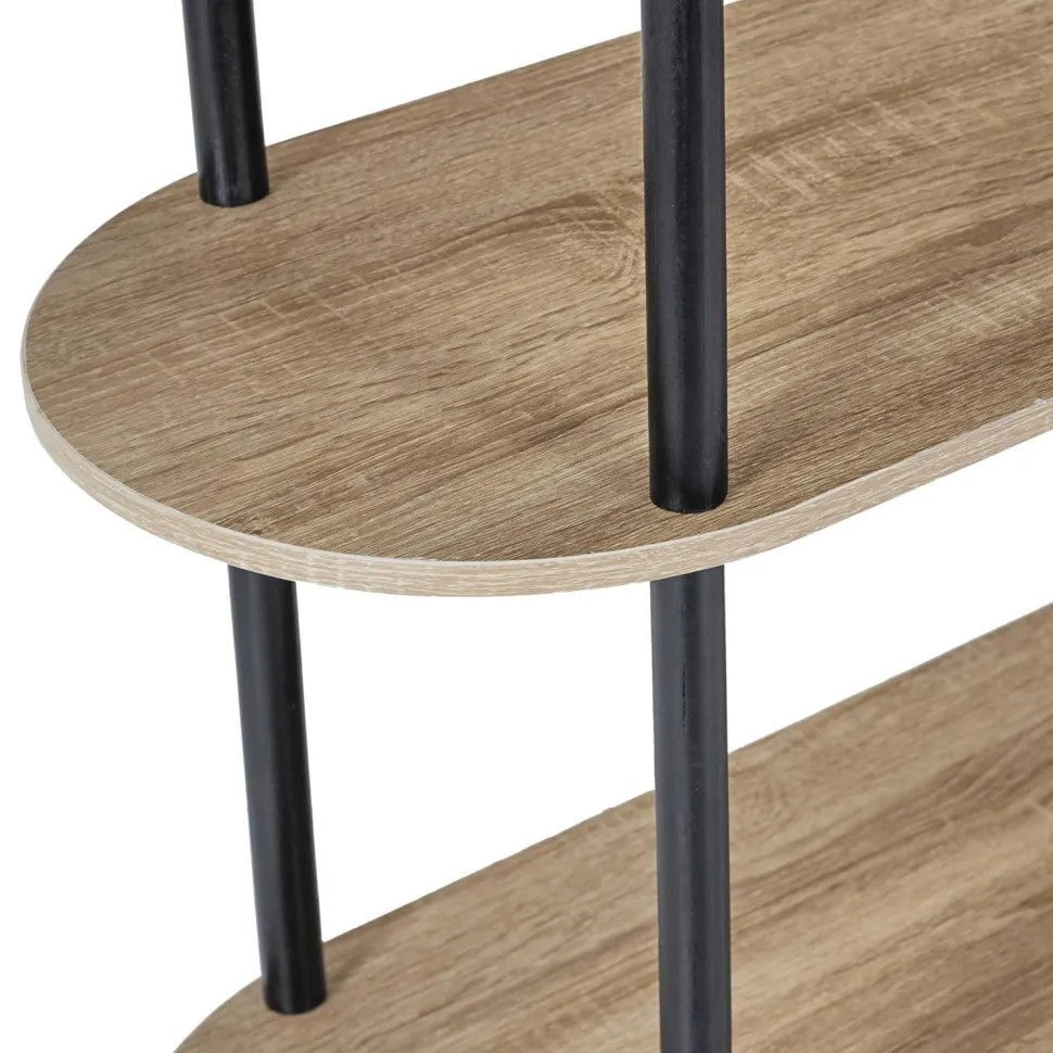 Regał Cobe 4 półki naturalny/czarny