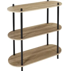 Regał Cobe 3 półki naturaly/czarny